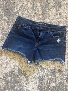 Universal Thread Dark Blue Distressed Denim Cutoff Shorts